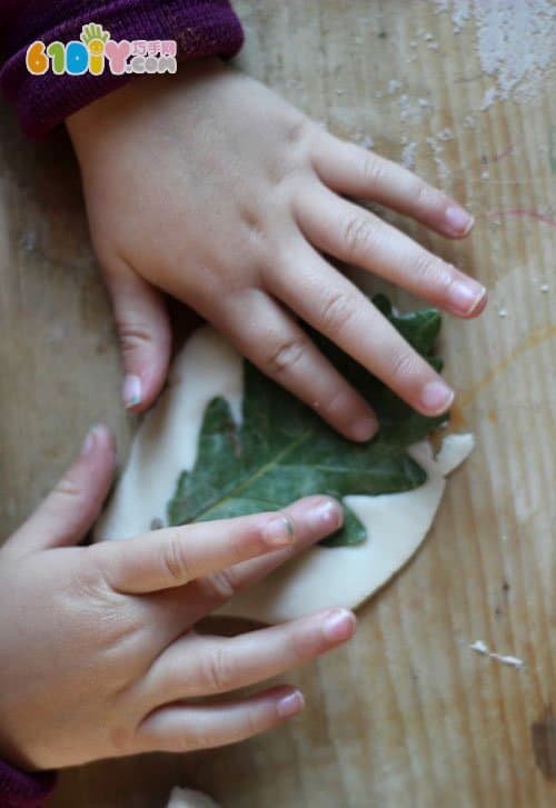 儿童手工 盐面团制作树叶
