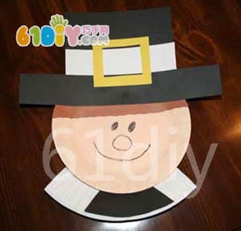 儿童纸盘手工——感恩节朝圣者