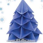 又一款漂亮的手工折纸圣诞树