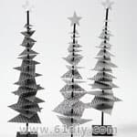 三角形纸片制作立体圣诞树
