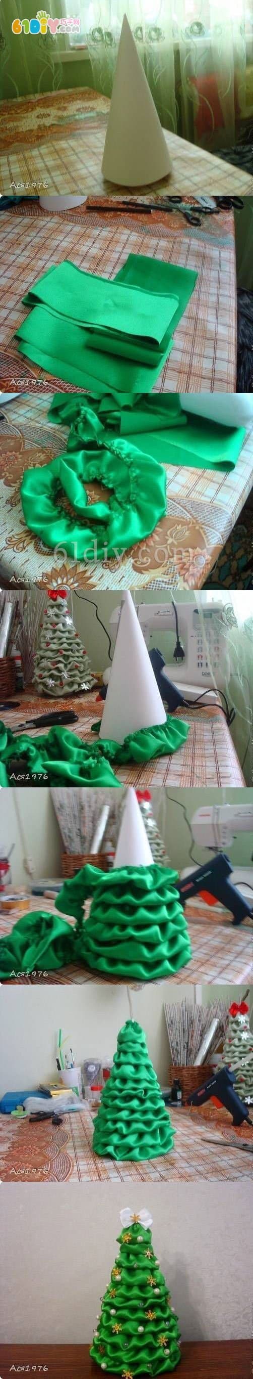 布艺圣诞树DIY制作