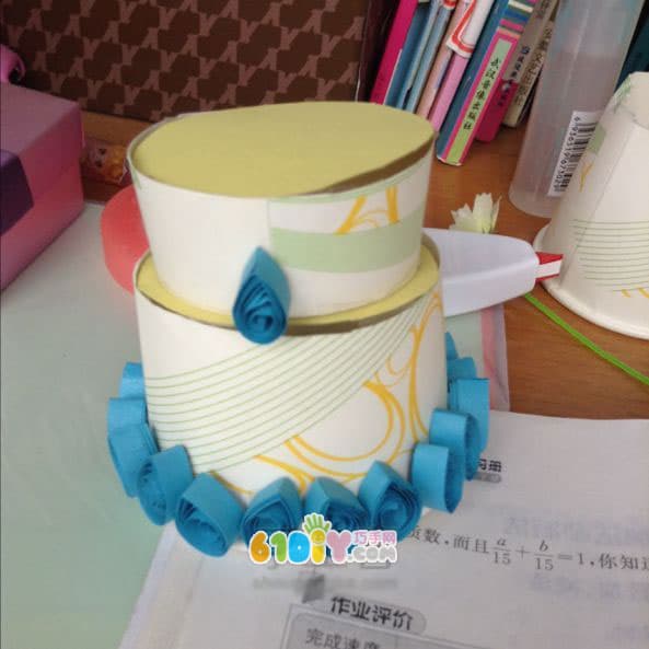 儿童手工 纸杯衍纸蛋糕