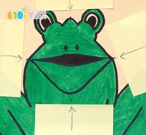 张嘴巴的青蛙卡DIY制作