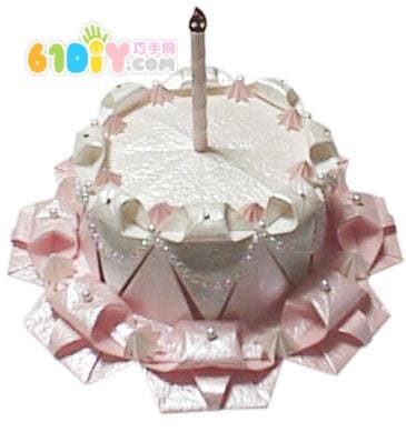 生日蛋糕折纸图解教程