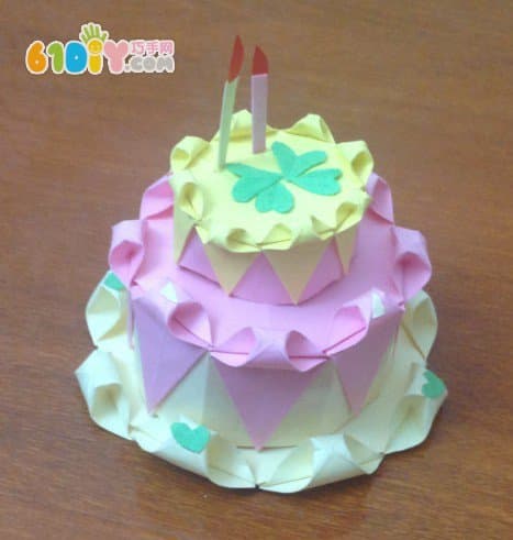 生日蛋糕折纸图解教程
