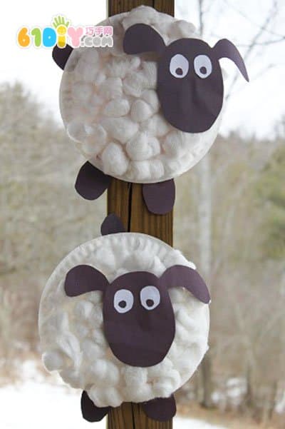 儿童羊年手工 纸盘羊