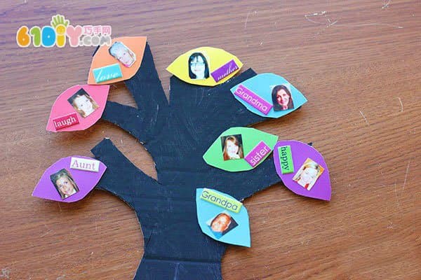 儿童手工教程 立体家庭树制作图解