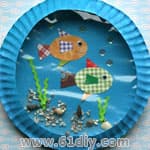 创意纸盘DIY 漂亮的鱼缸