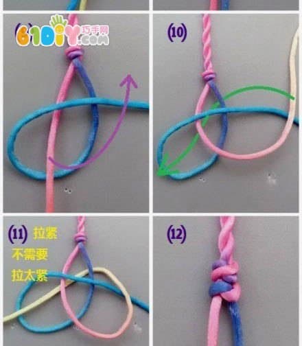 中国结艺 蛇结手绳编织法