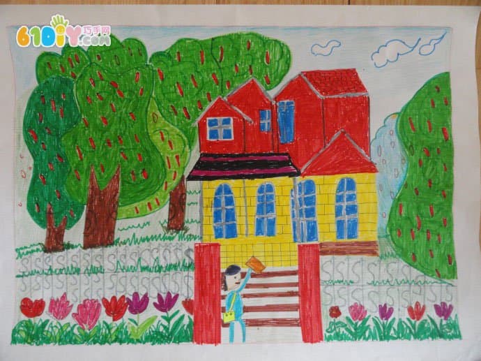 儿童画作品《我的家》_巧巧手幼儿手工网
