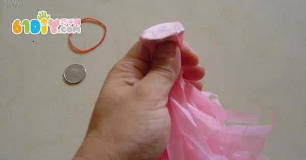 塑料袋手工制作毽子