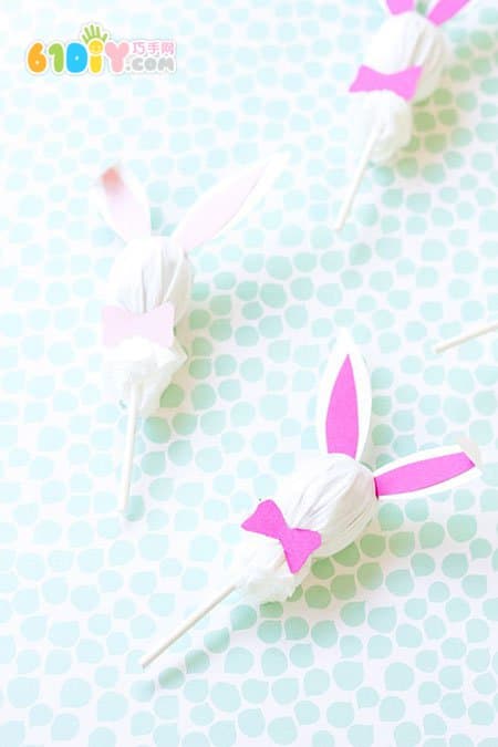 复活节创意 小兔子棒棒糖