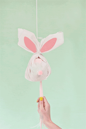 复活节DIY纸巾兔子挂饰