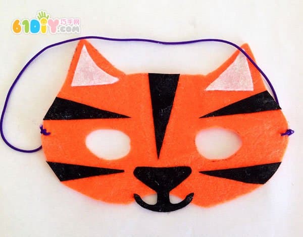 不织布制作简单的老虎面具