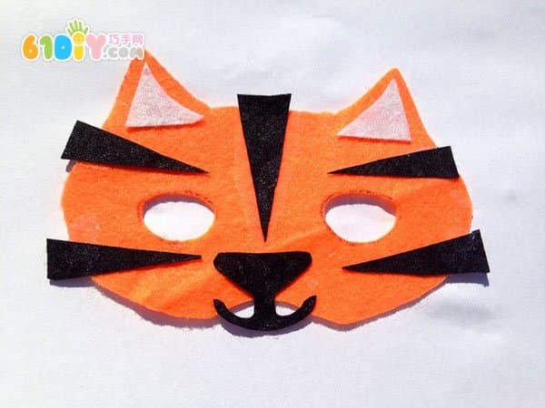 不织布制作简单的老虎面具