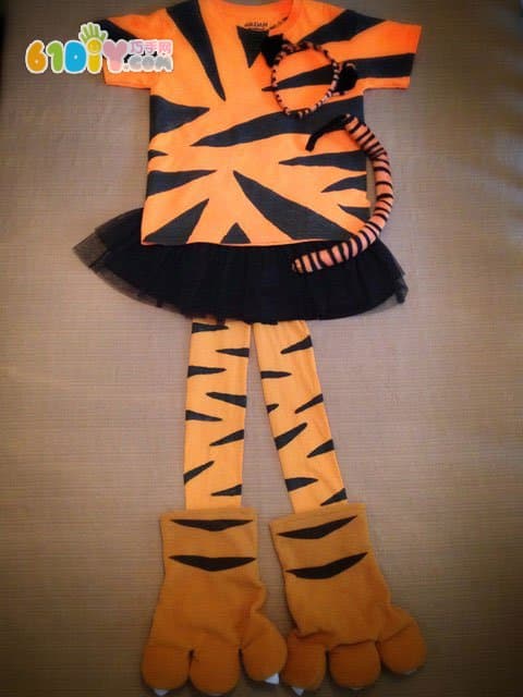 怎样制作老虎儿童表演服