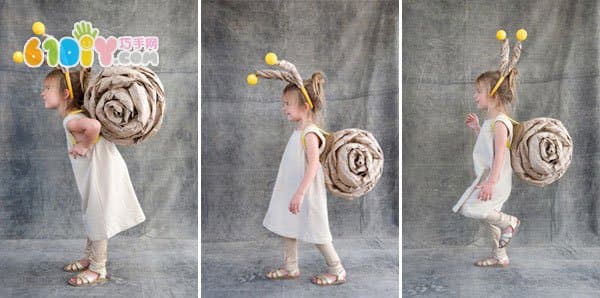 儿童装扮道具制作 蜗牛演出服