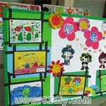 幼儿园画展布置图片