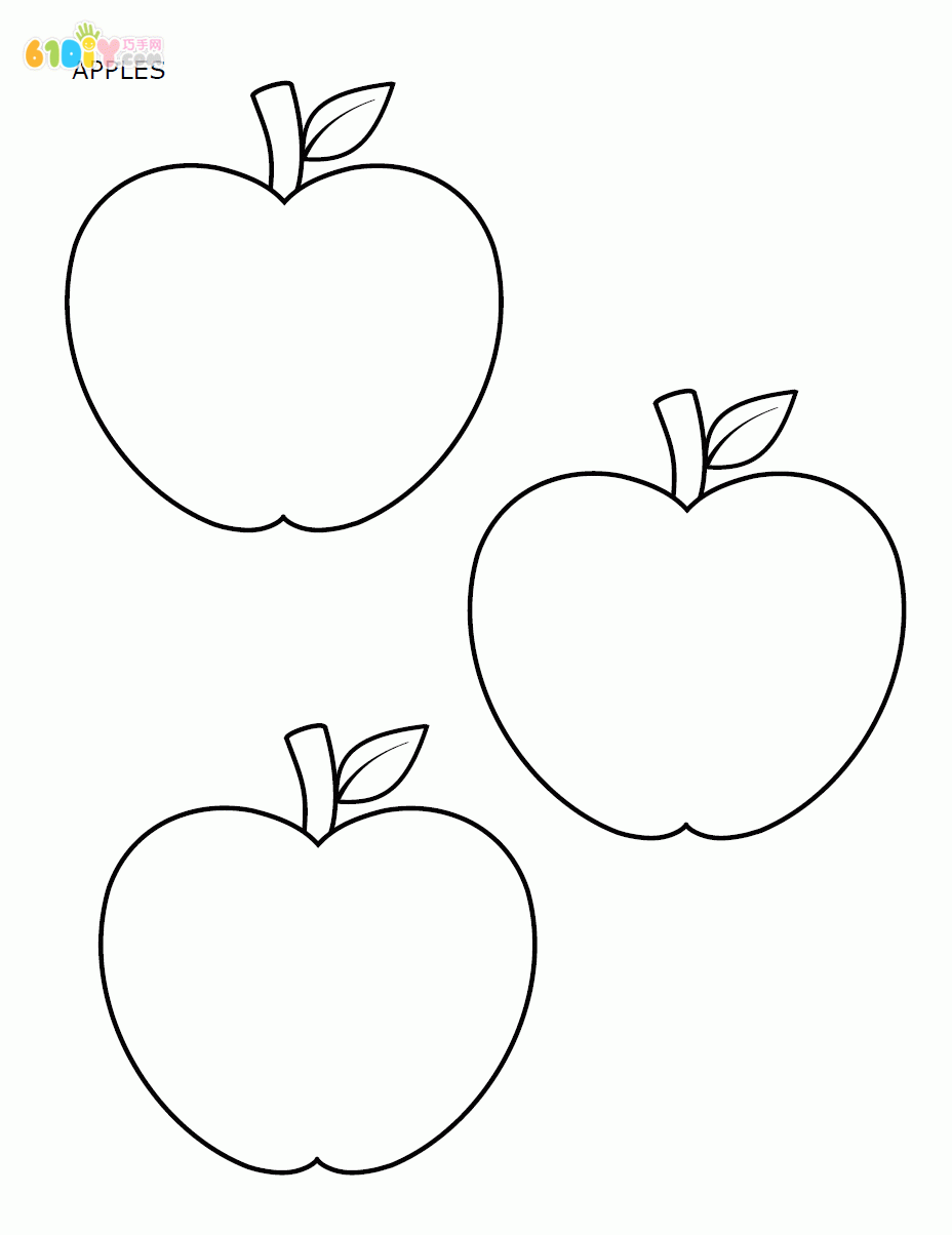 水果填色图——苹果