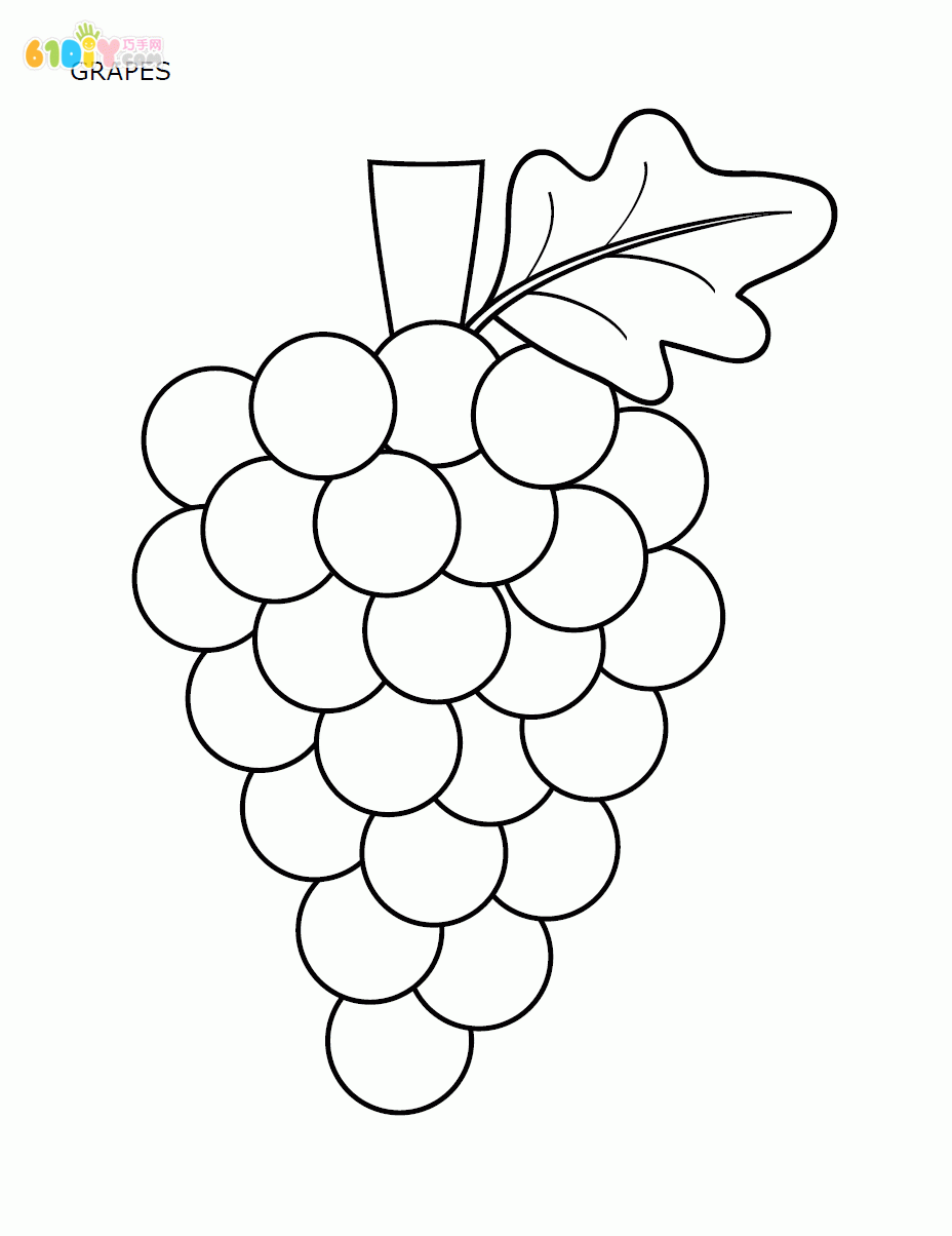 水果填色图——葡萄