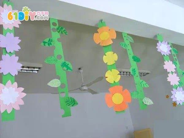 幼儿园花朵吊饰图片