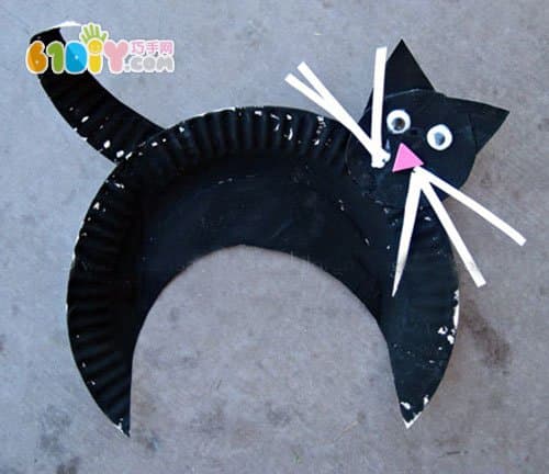 儿童纸盘动物手工 小猫咪制作