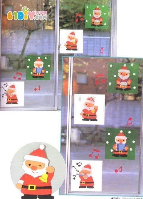 幼儿园圣诞节窗户装饰