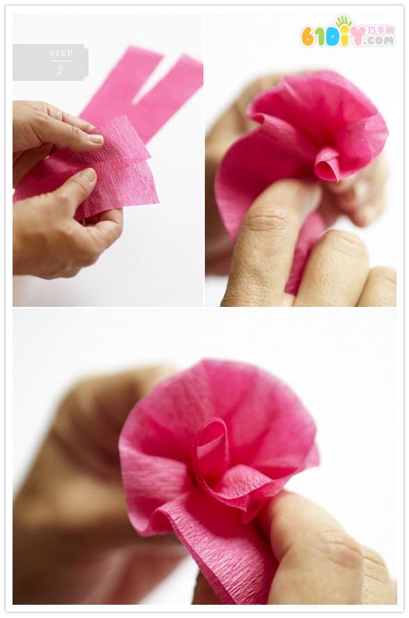 儿童手工 皱纹纸制作夏威夷花环