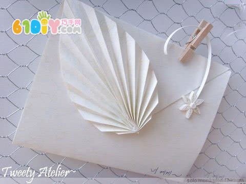 教师节手工 漂亮的树叶卡折纸