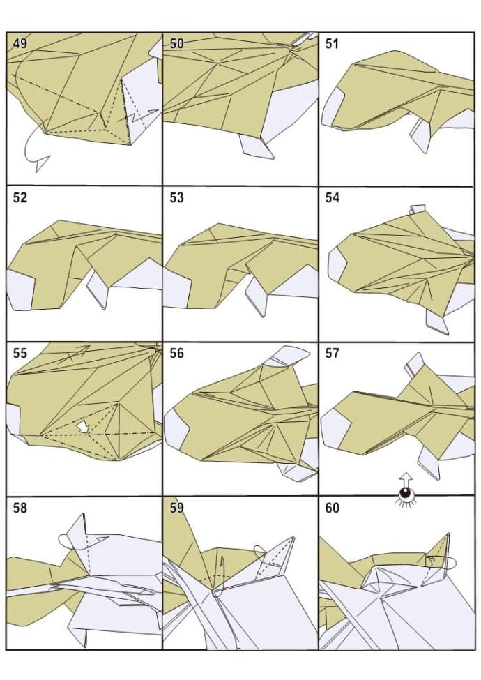 复杂的狐狸折纸教程