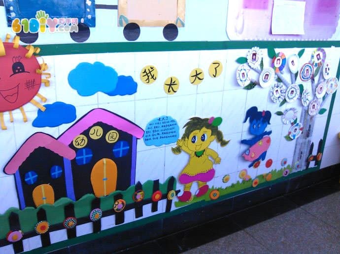 幼儿园我长大了主题墙布置