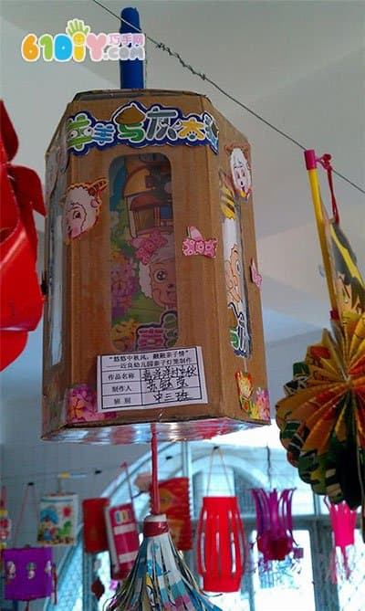 幼儿园中秋节 小朋友们的手工灯笼作品