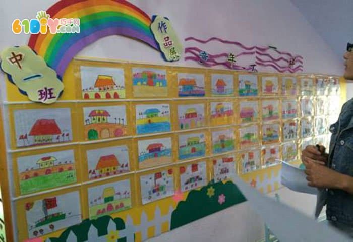 幼儿园小朋友作品展示墙