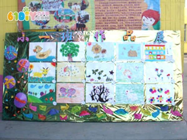 幼儿园绘画作品展图片
