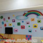 漂亮的幼儿园照片墙设计