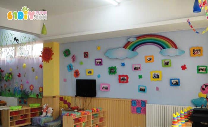 漂亮的幼儿园照片墙设计