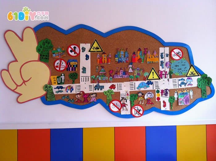 幼儿园安全主题墙布置 交通安全