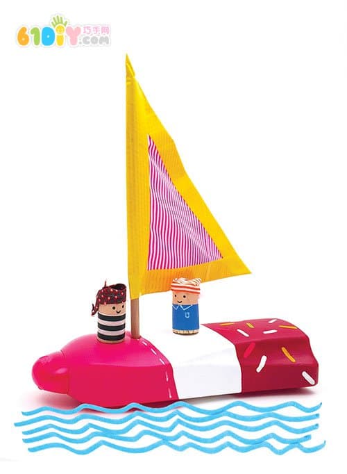 夏天玩具DIY 洗护瓶子制作帆船