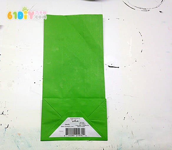 万圣节儿童手工 纸袋绿人怪