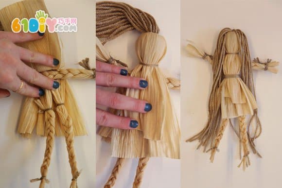 玉米皮手工娃娃制作过程