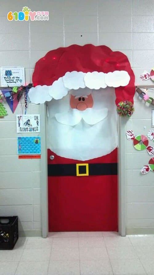 幼儿园圣诞节门布置 圣诞老人