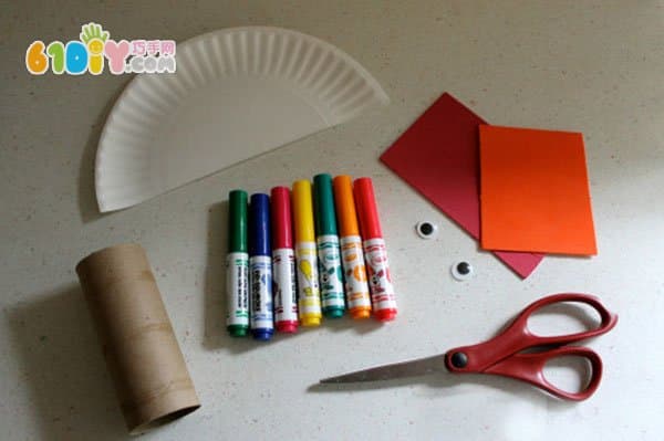 儿童手工 纸筒纸盘DIY制作火鸡