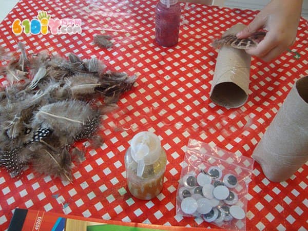 儿童DIY纸筒猫头鹰