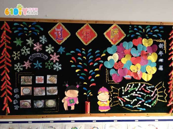 漂亮的幼儿园春节主题墙案例