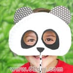 亲子手工 纸盘熊猫面具DIY制作