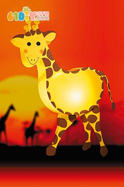 元宵节卡通动物灯笼——可爱的长颈鹿