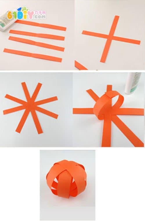 儿童手工制作 纸球变雪人