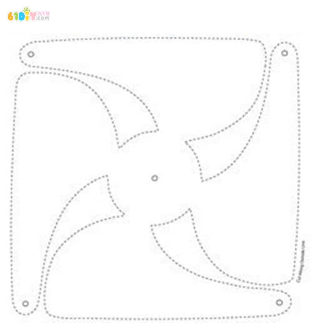 儿童手工制作漂亮的纸风车