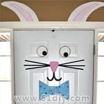 幼儿园复活节门口布置 可爱兔子
