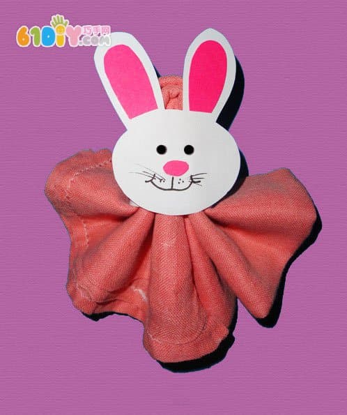 餐巾手帕手工 可爱的小兔子